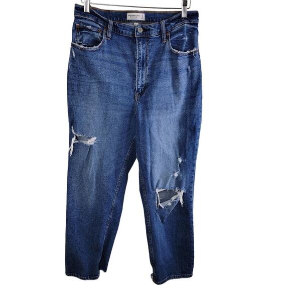 The Abercrombie & Fitch Denim - The Abercrombie & Fitch Ankle Straight Ultra Rise Jeans Womens size 31/12 Blue